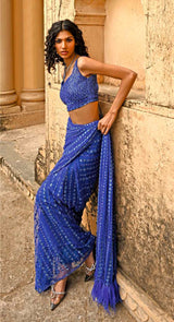Maverick Blue Saree