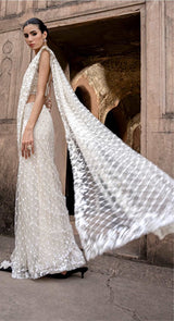 EZRA IVORY SAREE