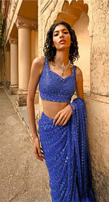 Maverick Blue Saree