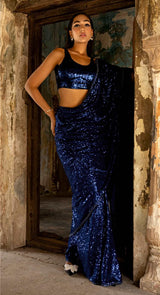 ELECTRIC BLUE SAREE