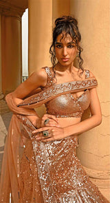 GOLD DAYRA FISHCUT LEHENGA