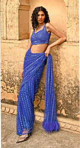 Maverick Blue Saree