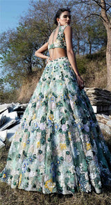 DARCY GREEN LEHENGA
