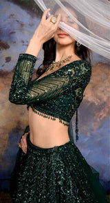 LYLA GREEN LEHENGA