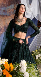 LYLA GREEN LEHENGA