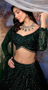 LYLA GREEN LEHENGA