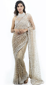 party wear saree new design by poshak