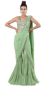 Minty Sharara Drape