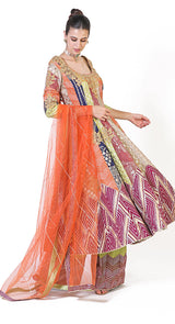 Tilfi jamavar peplum sharara