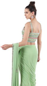 Minty Sharara Drape