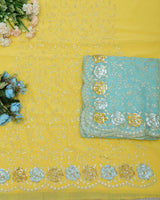 Yellow TURQ Suit