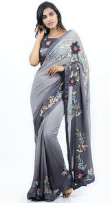 party wear saree by poshak