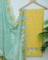 Yellow TURQ Suit