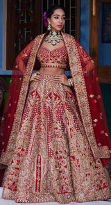 Kaynaat Aari Bridal Lehenga