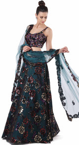 Black Sequin Lehenga