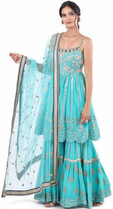 Feroza Peplum Sharara
