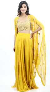 YELLOW JACKET SHARARA - POSHAK