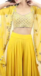 YELLOW JACKET SHARARA - POSHAK