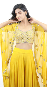 YELLOW JACKET SHARARA - POSHAK