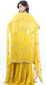 YELLOW JACKET SHARARA - POSHAK