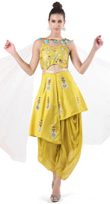 Mustard  Key Hole Jump Suit
