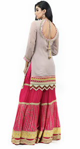 party wear sharara suits with long kameez