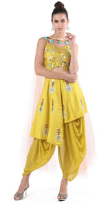 Mustard  Key Hole Jump Suit