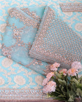 Firozi Banarasi Suit - POSHAK