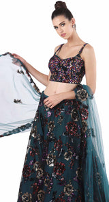 Black Sequin Lehenga