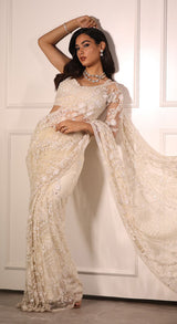 Zeba Ivory Saree