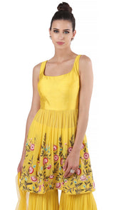 Mustard Peplum Sharara