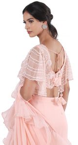 Peach Bell Saree