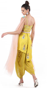 Mustard  Key Hole Jump Suit