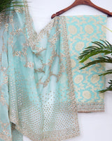 Firozi Banarasi Suit - POSHAK