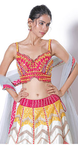 Titlie multi colour Banarasi lehenga