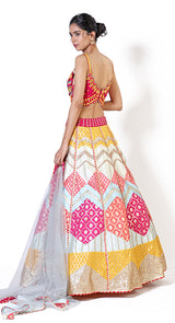 Titlie multi colour Banarasi lehenga