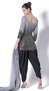 Rimjhim black ombre sequins suit