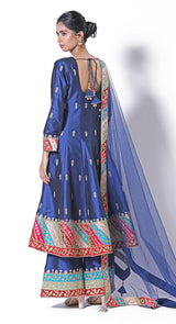 Royal blue peplum suit