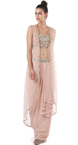Dhoti Cape Suit