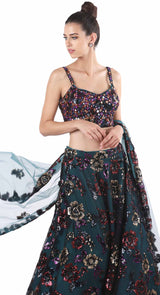 Black Sequin Lehenga