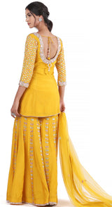 Mustard Sheesha Sharara