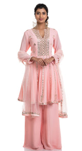 pink peplum sharara