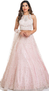 pink lehenga bridal by poshak