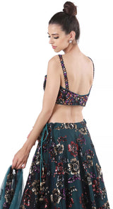 Black Sequin Lehenga