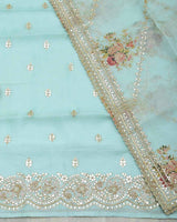 TURQ PRINT SUIT - POSHAK