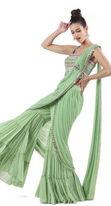 Minty Sharara Drape