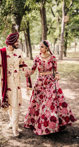 bridal lehenga designs new style by Poshak
