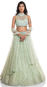 PEARL SEA GREEN  LEHENGA