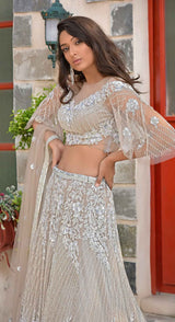 MAUS BELL SLEEVE LEHENGA - POSHAK