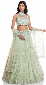 PEARL SEA GREEN  LEHENGA